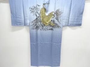 未使用品　虎に竹笹模様男物長襦袢